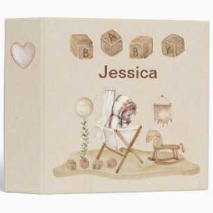 Vintage Personalized Baby Binder