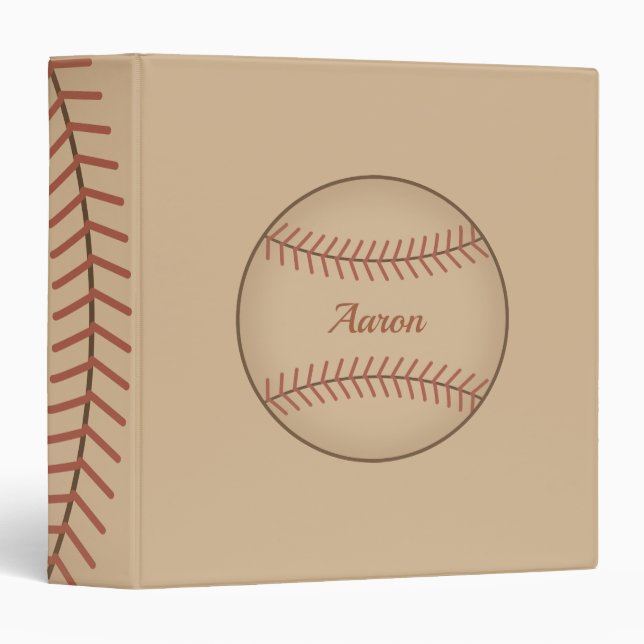 Vintage Personalized Baseball Binder Gift (Front/Spine)