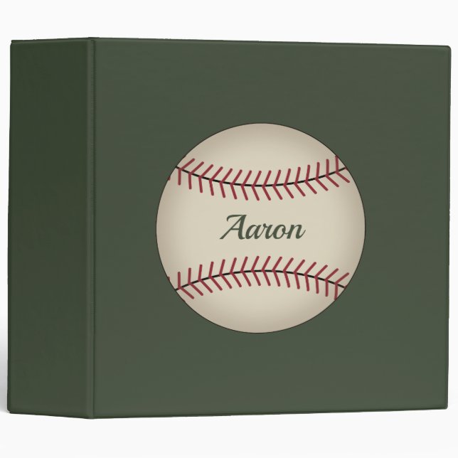 Vintage Personalized Baseball Card Binder Gift (Front/Spine)