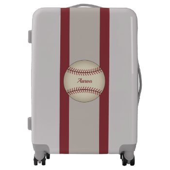 Vintage Personalized Baseball Luggage by suncookiez at Zazzle