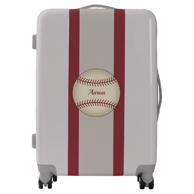 Vintage Personalized Baseball Luggage (Front)