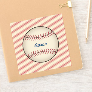 Vintage Personalized Baseball Sticker