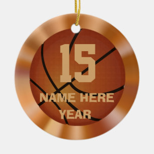 Vintage Personalized Basketball Ornaments
