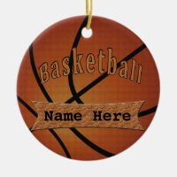 Vintage Personalized Basketball Ornaments