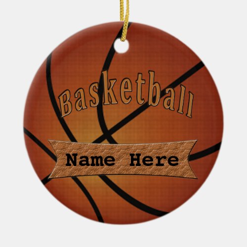 Vintage Personalized Basketball Ornaments
