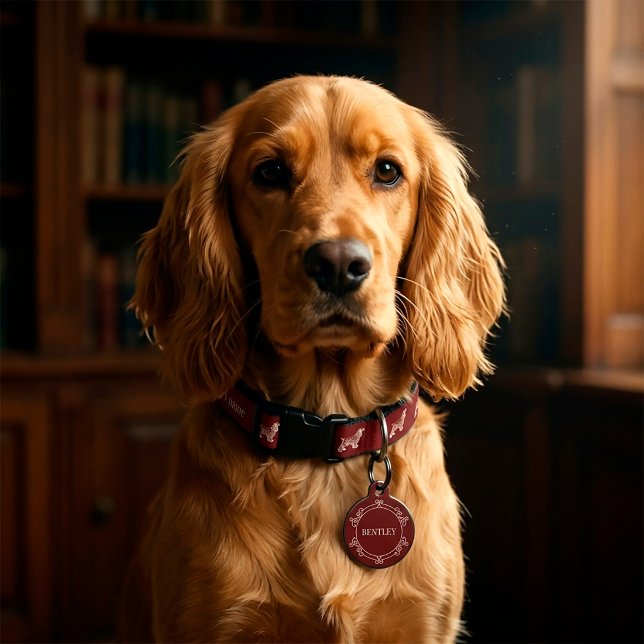 Vintage Personalized Dog Name Tag (Enter your pet’s name to personalize your tag.)