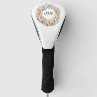 vintage personalized flower wreath golf head cover