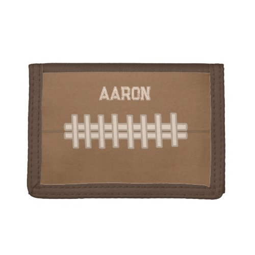 Vintage Personalized Football Gift Trifold Wallet