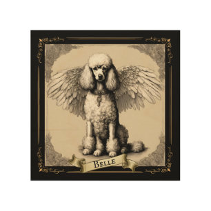 Vintage Personalized French Poodle Wood Wall Art