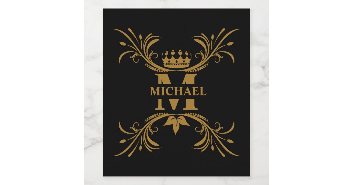 Vintage Personalized Monogram and Name Wine Label | Zazzle