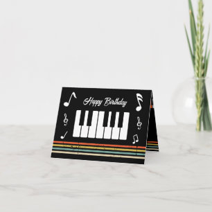 Vintage Personalized Piano Keys Card