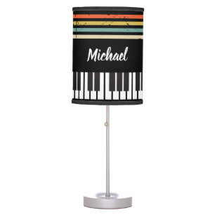 Vintage Personalized Piano Keys Table Lamp