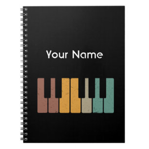 Vintage Personalized Piano Notebook