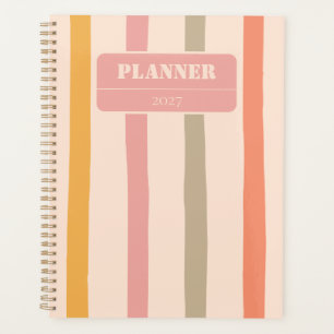 Vintage Personalized Striped Planner