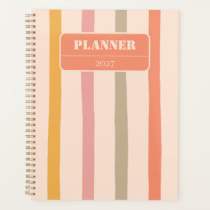 Vintage Personalized Striped Planner