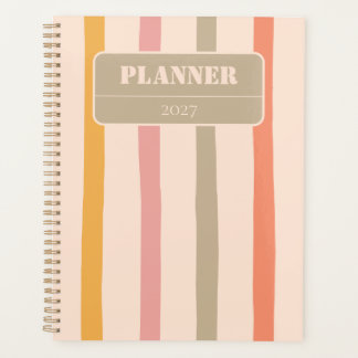 Vintage Personalized Striped Planner