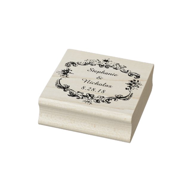Vintage Personalized Text Frame Rubber Stamp (Stamp)