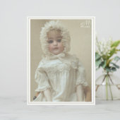 Vintage Personalized Victorian Antique Girl Doll (Standing Front)