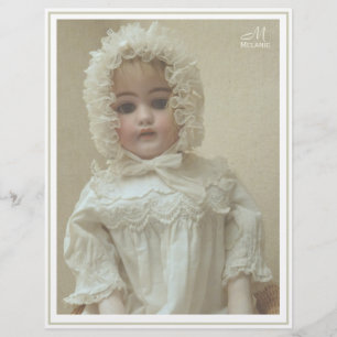 Vintage Personalized Victorian Antique Girl Doll Letterhead
