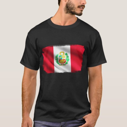 Vintage Peru Flag Peruvian Pride T_Shirt