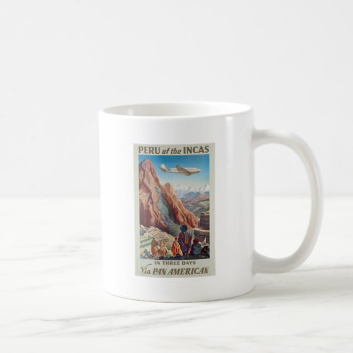 Vintage Peru of the Incas via Pan American Travel Coffee Mug