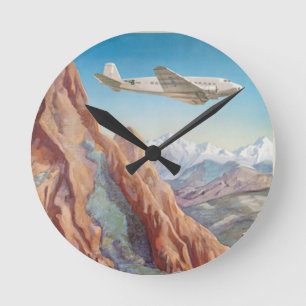 Vintage Peru of the Incas via Pan American Travel Round Clock