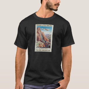Vintage Peru of the Incas via Pan American Travel T-Shirt