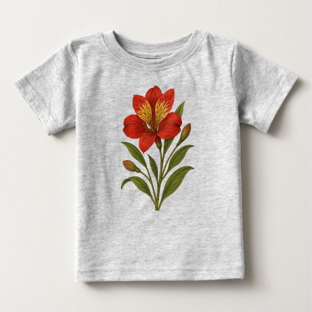 Vintage Peruvian lily Baby T-Shirt (Front)