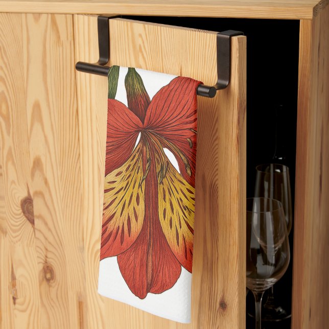 Vintage Peruvian Lily Kitchen Towel (Thirds Fold)