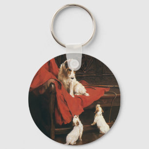 Vintage Pet Animals, Jack Russel Terrier Dogs Keychain
