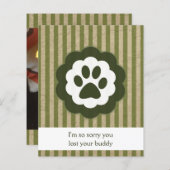 vintage pet loss sympathy card (Front/Back)