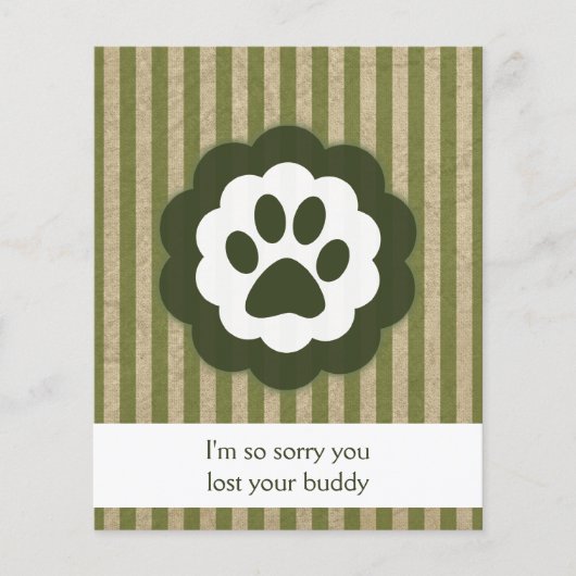 vintage pet loss sympathy card (Front)