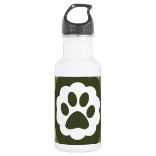 vintage pet paw water bottle