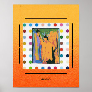 Vintage Peter Max style Statue of liberty poster