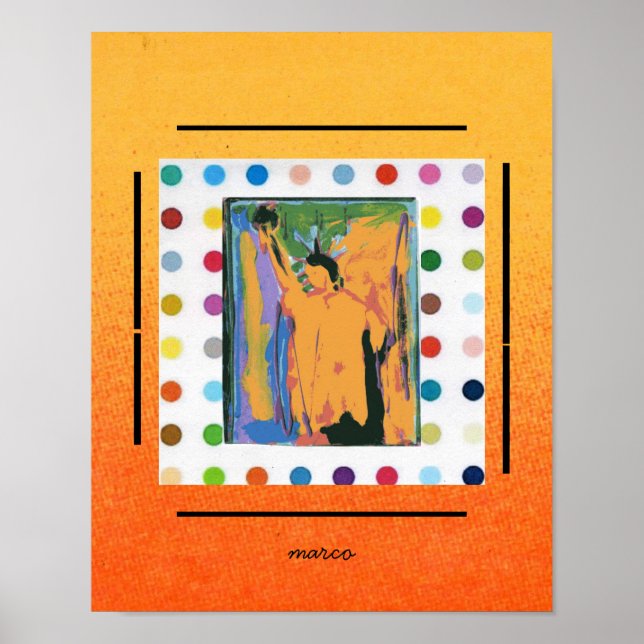 Vintage Peter Max style Statue of liberty poster (Front)