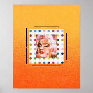 Vintage Peter Max style sunshine portrait poster