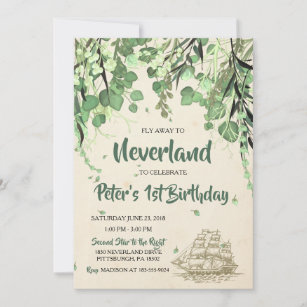 Peter Pan Birthday Digital Video Invitation – crsticustomdesigns