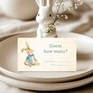 Vintage Peter Rabbit Baby Shower Guess How Many Enclosure Card