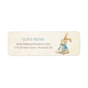 Vintage Peter Rabbit Boy Baby Shower  Label