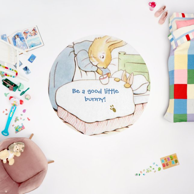 Vintage Peter Rabbit Customizable Nursery Rug (Insitu (Babyroom))