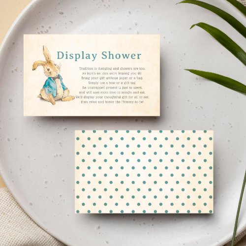 Vintage Peter Rabbit Display Shower Baby Shower Enclosure Card