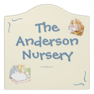 Vintage Peter Rabbit Nursery Door Sign