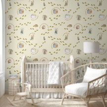 Vintage Peter Rabbit Nursery Wallpaper