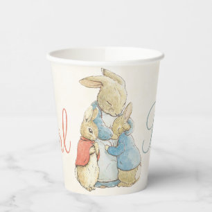Vintage Peter The Rabbit Gender Reveal Boy Girl Paper Cups