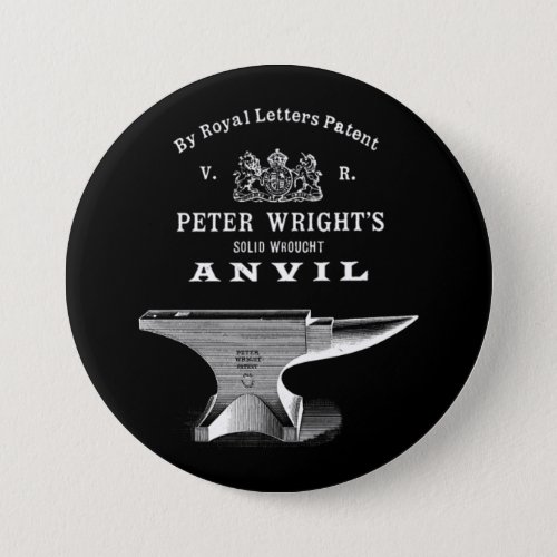 Vintage Peter Wright Anvil Blacksmithing Button