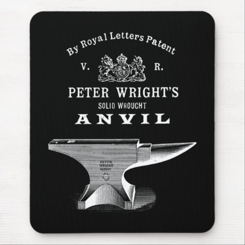 Vintage Peter Wright Anvil Blacksmithing Mouse Pad