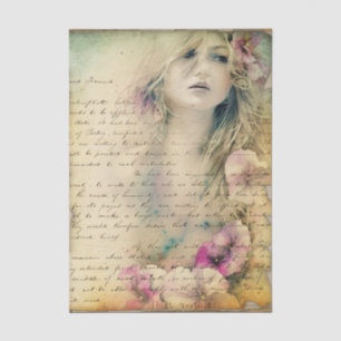 Vintage Petunia Journal IV Tissue Paper