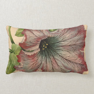 Vintage Petunia Seed Catalog Lumbar Pillow