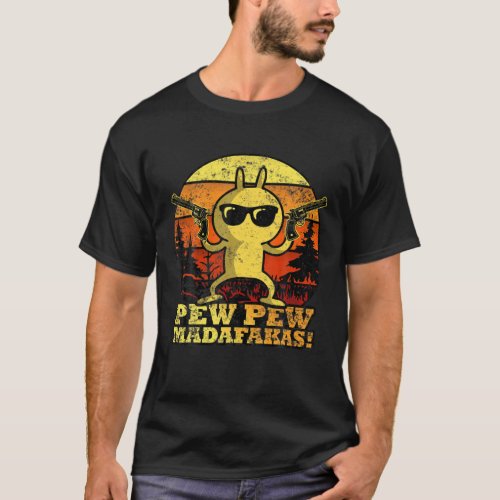 Vintage Pewpewpew Mada_Fakas Crazy Pew Pew Rabbit T_Shirt