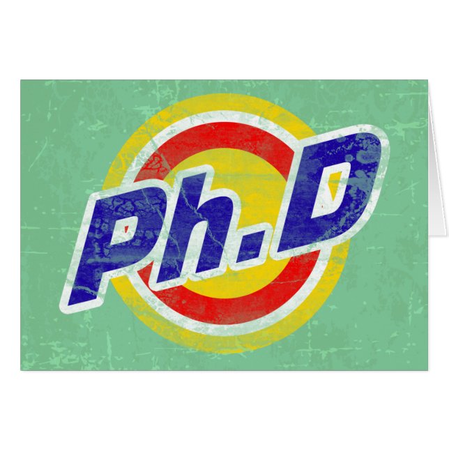 Vintage Ph.D or PhD or Doctor Of Philosophy (Front Horizontal)